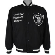 NFL - Los Angeles Raiders Embroidered Button Up Jacket 2000s Small Vintage Retro Football