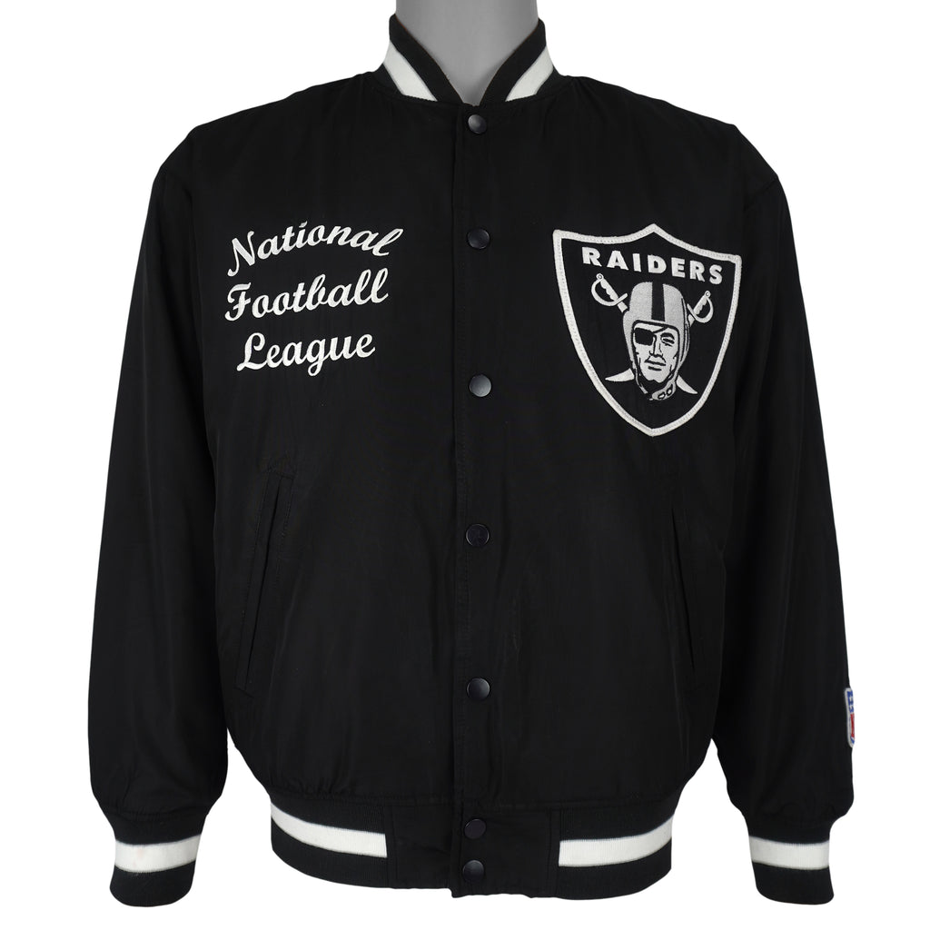 NFL - Los Angeles Raiders Embroidered Button Up Jacket 2000s Small Vintage Retro Football