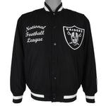 NFL - Los Angeles Raiders Embroidered Button Up Jacket 2000s Small Vintage Retro Football