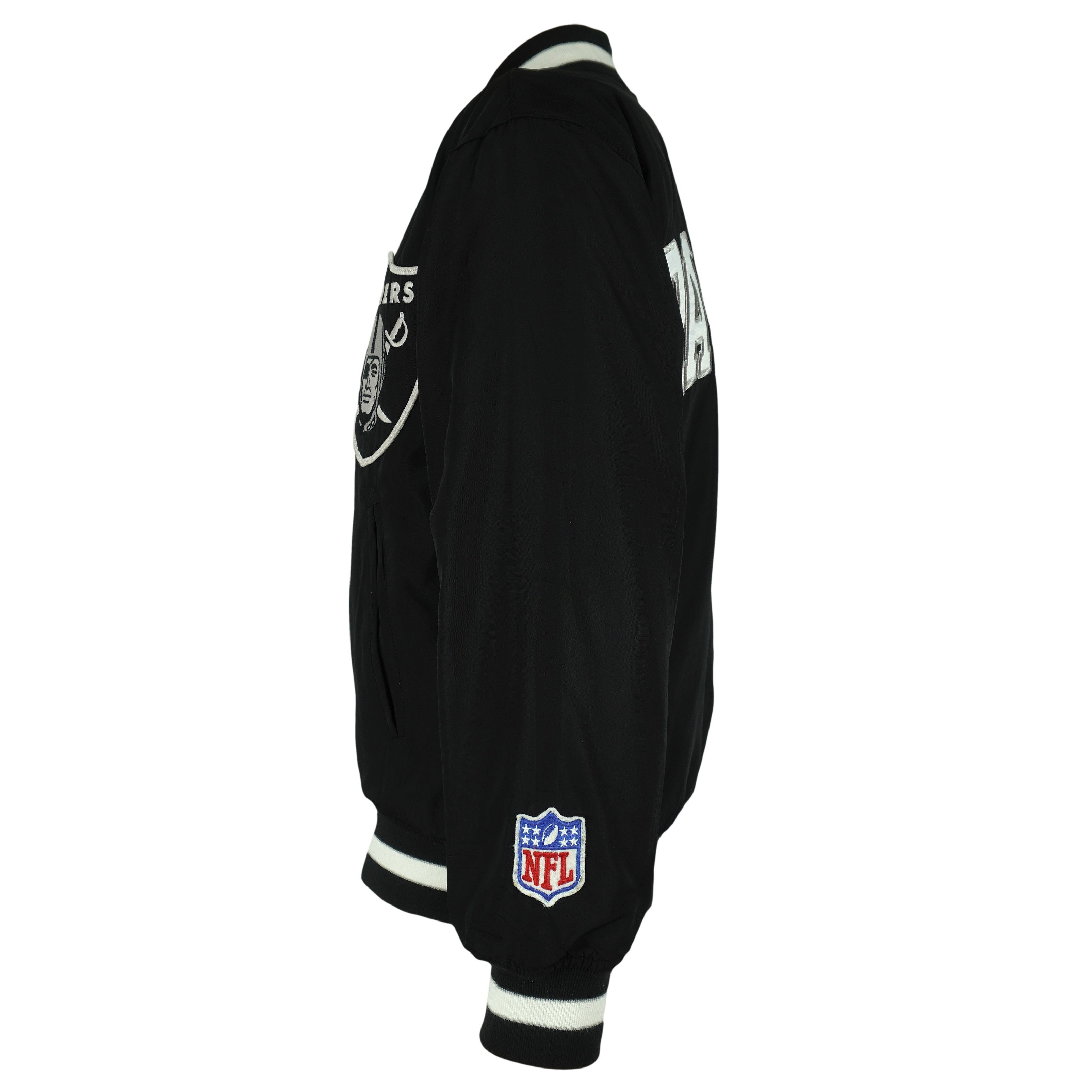 NFL - Los Angeles Raiders Embroidered Button Up Jacket 2000s Small Vintage Retro Football