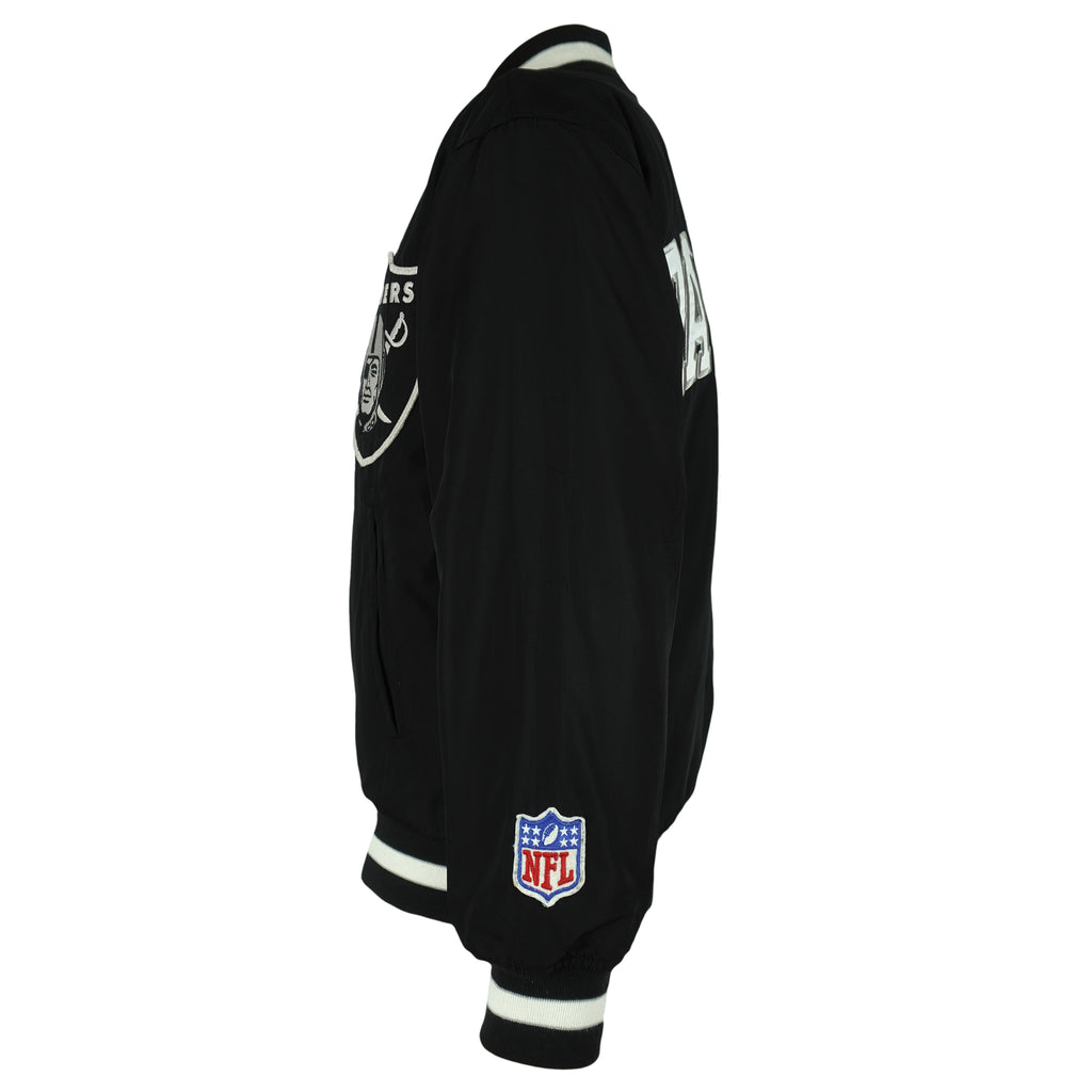 NFL - Los Angeles Raiders Embroidered Button Up Jacket 2000s Small Vintage Retro Football