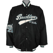 Karl Kani - Black Brooklyn N.Y.C Kani 23 Spell-Out Satin Jacket 1990s 3X-Large Vintage Retro
