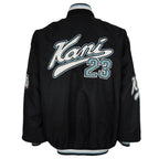 Karl Kani - Black Brooklyn N.Y.C Kani 23 Spell-Out Satin Jacket 1990s 3X-Large Vintage Retro