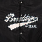 Karl Kani - Black Brooklyn N.Y.C Kani 23 Spell-Out Satin Jacket 1990s 3X-Large Vintage Retro
