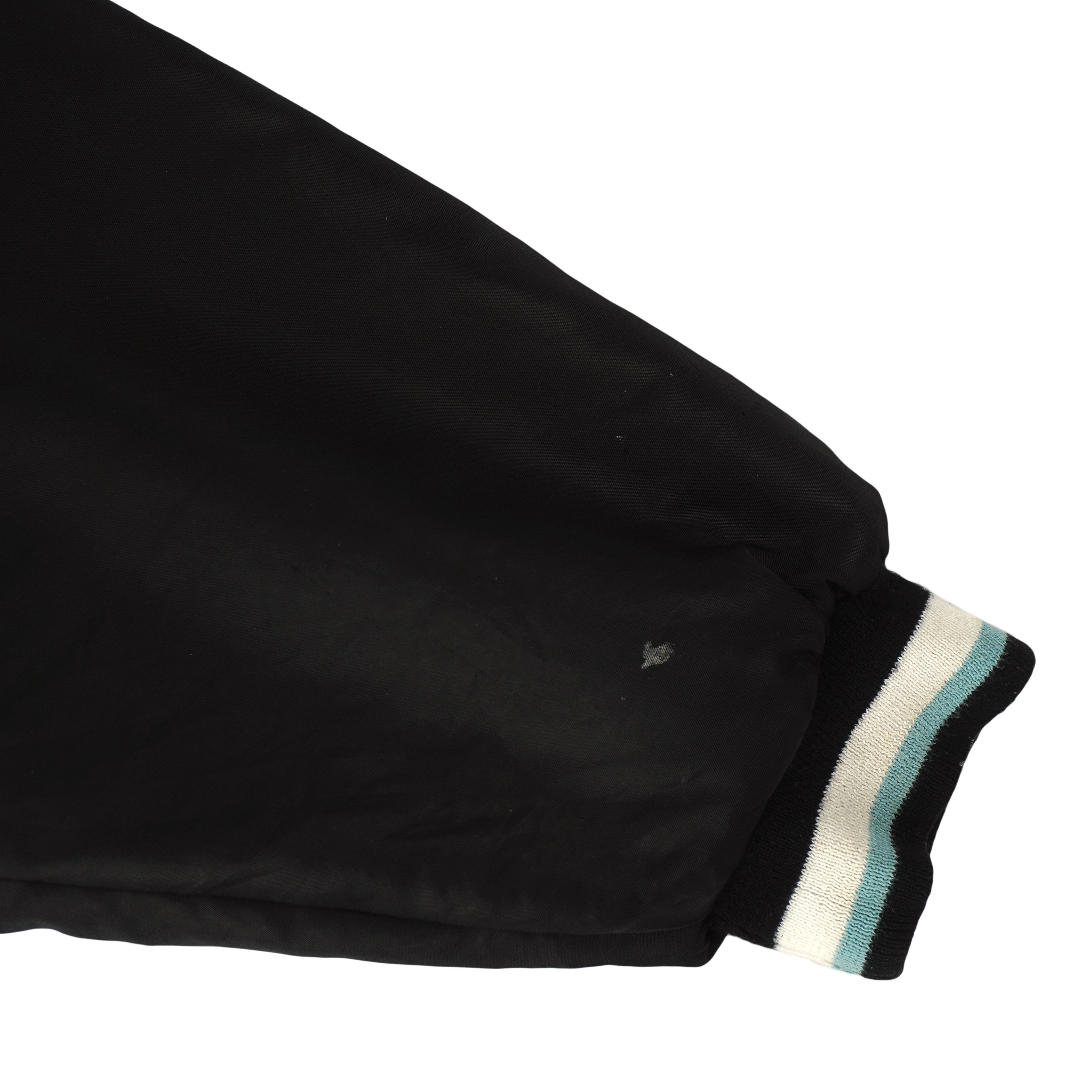 Karl Kani - Black Brooklyn N.Y.C Kani 23 Spell-Out Satin Jacket 1990s 3X-Large Vintage Retro