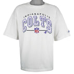 NFL (Logo Athletic) - Indianapolis Colts Spell-Out T-Shirt 1990s Large Vintage Retro Football