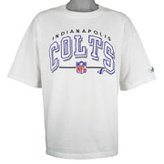 NFL (Logo Athletic) - Indianapolis Colts Spell-Out T-Shirt 1990s Large Vintage Retro Football