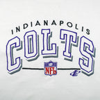 NFL (Logo Athletic) - Indianapolis Colts Spell-Out T-Shirt 1990s Large Vintage Retro Football