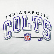 NFL (Logo Athletic) - Indianapolis Colts Spell-Out T-Shirt 1990s Large Vintage Retro Football