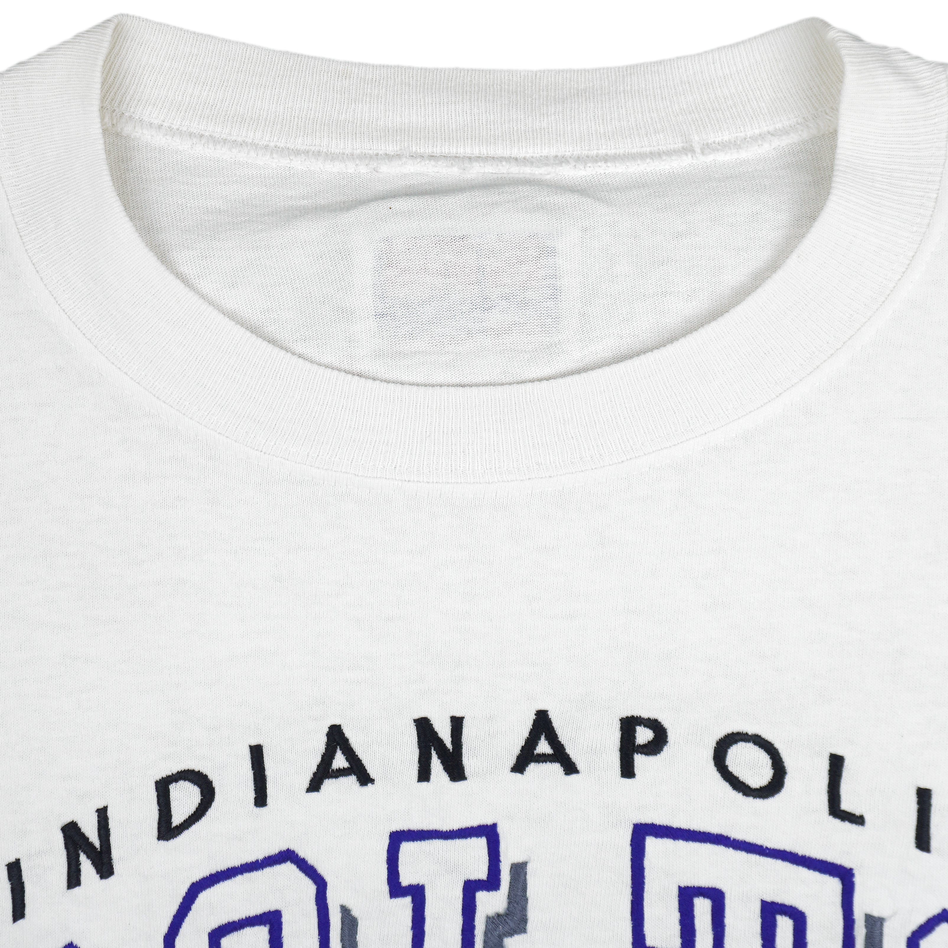 NFL (Logo Athletic) - Indianapolis Colts Spell-Out T-Shirt 1990s Large Vintage Retro Football