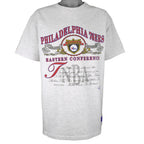 NBA (Nutmeg) - Philadelphia 76ers Single Stitch T-Shirt 1990s X-Large Vintage Retro Basketball