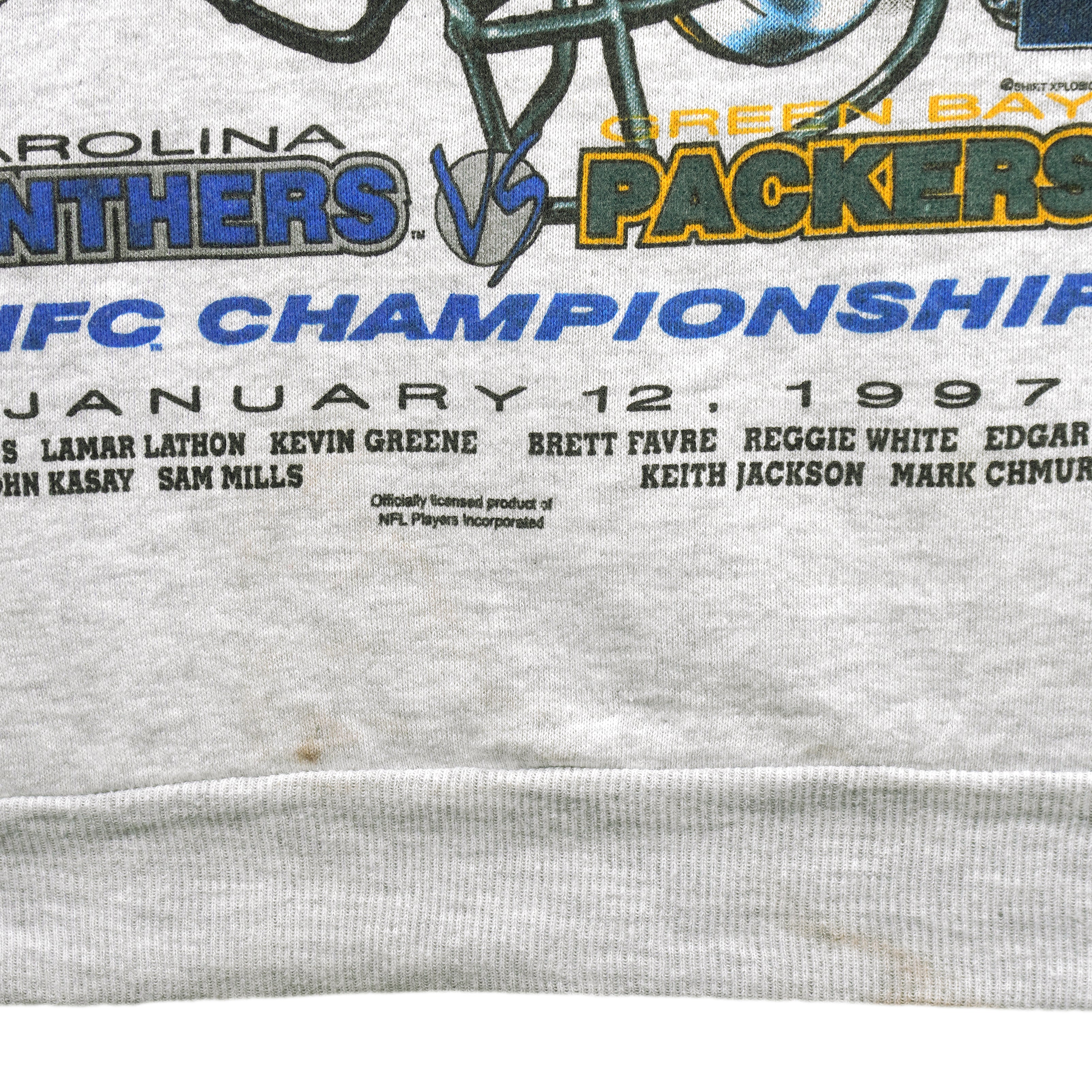 NFL - Panther VS Packers Matchups Super Bowl Champions Sweatshirt 1997 X-Large Vintage Retro Football