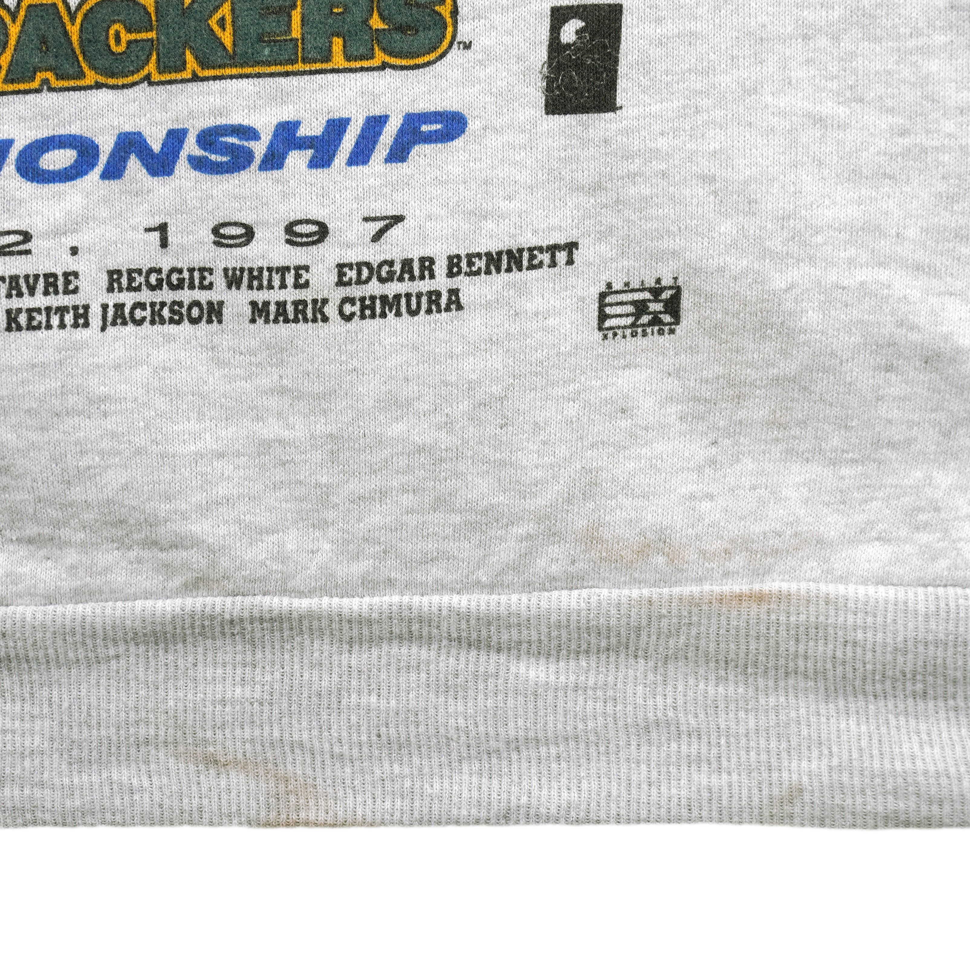 NFL - Panther VS Packers Matchups Super Bowl Champions Sweatshirt 1997 X-Large Vintage Retro Football