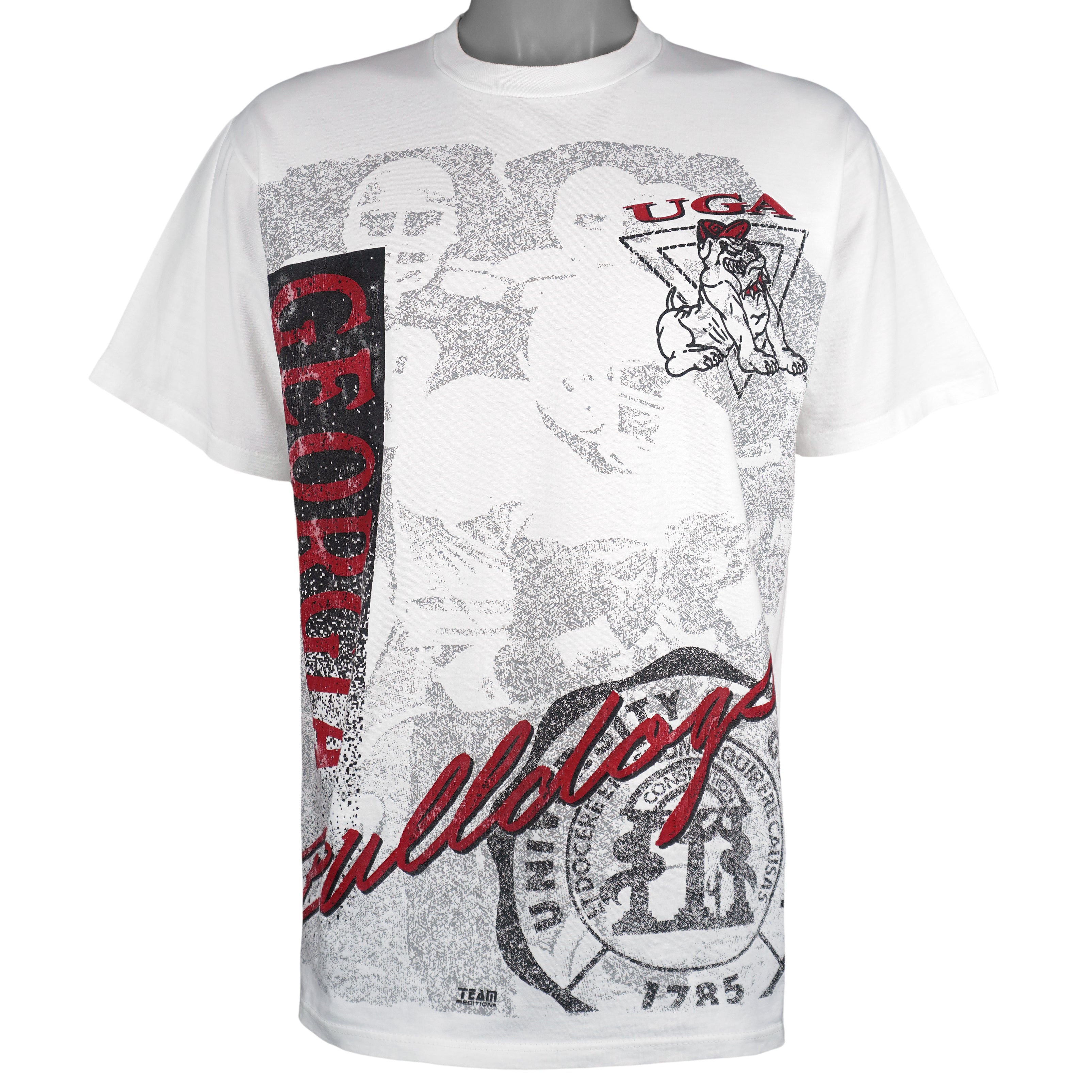NCAA (Jerzees) - Georgia Bulldogs Single Stitch T-Shirt 1990s X-Large Vintage Retro 