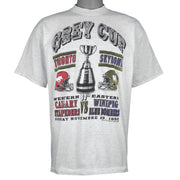 CFL - Calgary Stampeders VS Winnipeg Blue Bombers Grey Cup Champions T-Shirt 1992 X-Large Vintage Retro Football