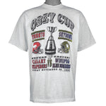 CFL - Calgary Stampeders VS Winnipeg Blue Bombers Grey Cup Champions T-Shirt 1992 X-Large Vintage Retro Football