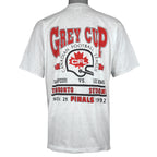 CFL - Calgary Stampeders VS Winnipeg Blue Bombers Grey Cup Champions T-Shirt 1992 X-Large Vintage Retro Football