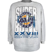 NFL (Delta) - Grey Super Bowl XXVIII, Georgia Dome, Atlanta Sweatshirt 1994 X-Large Vintage Retro Football