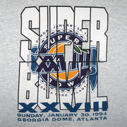 NFL (Delta) - Grey Super Bowl XXVIII, Georgia Dome, Atlanta Sweatshirt 1994 X-Large Vintage Retro Football
