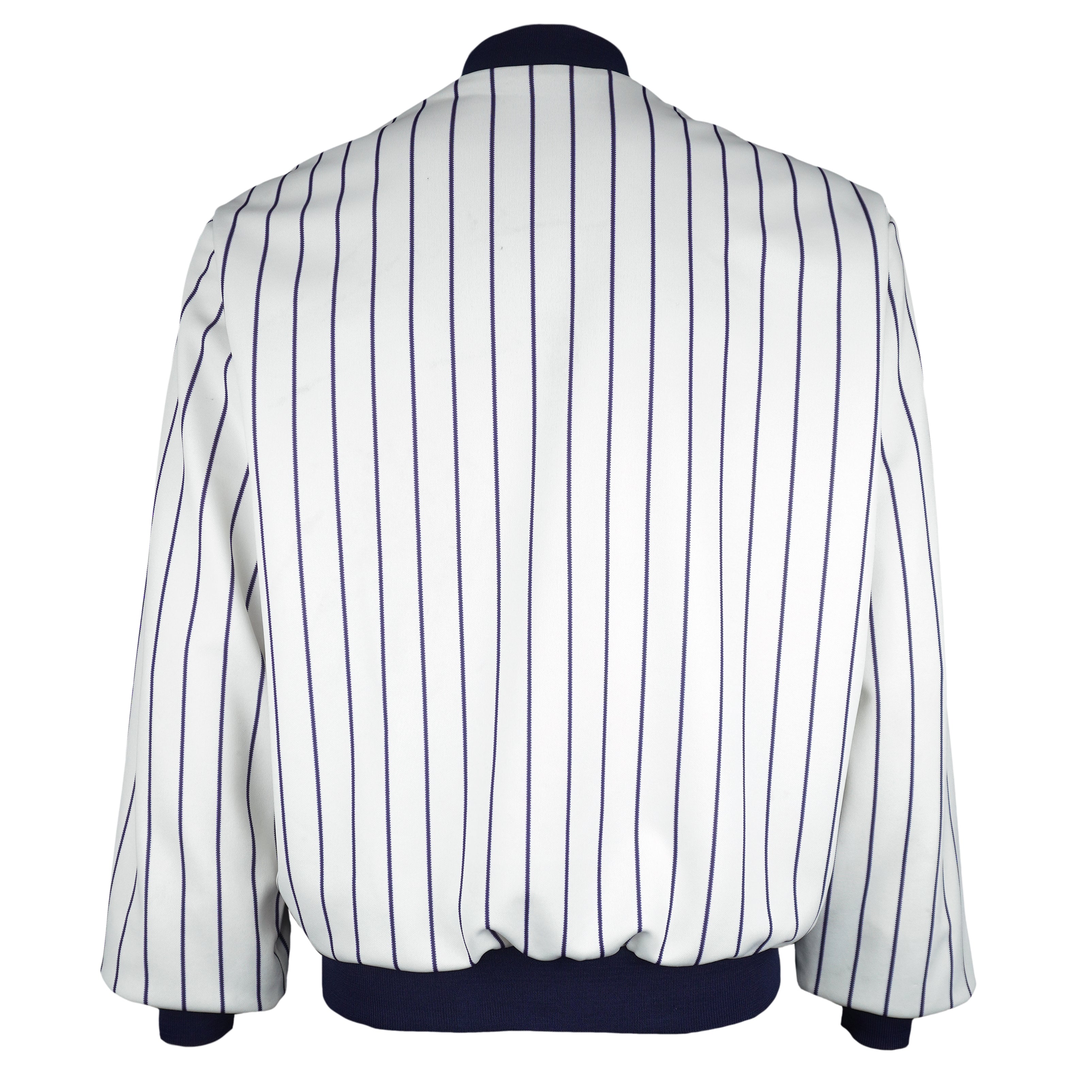 Budweiser - Bud King Of Beers Pinstripe Satin Jacket 1990s Medium Vintage Retro