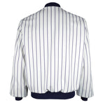 Budweiser - Bud King Of Beers Pinstripe Satin Jacket 1990s Medium Vintage Retro
