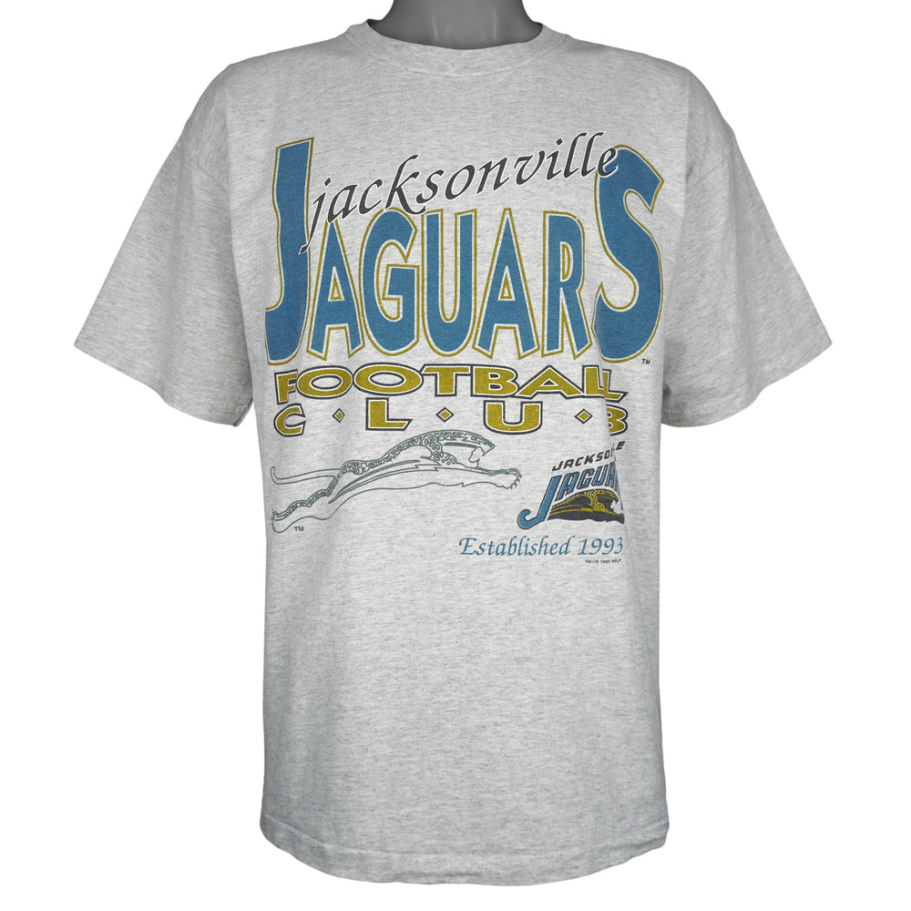 NFL (Salem) - Jacksonville Jaguars Big Spell-Out T-Shirt 1993 Large Vintage Retro Football