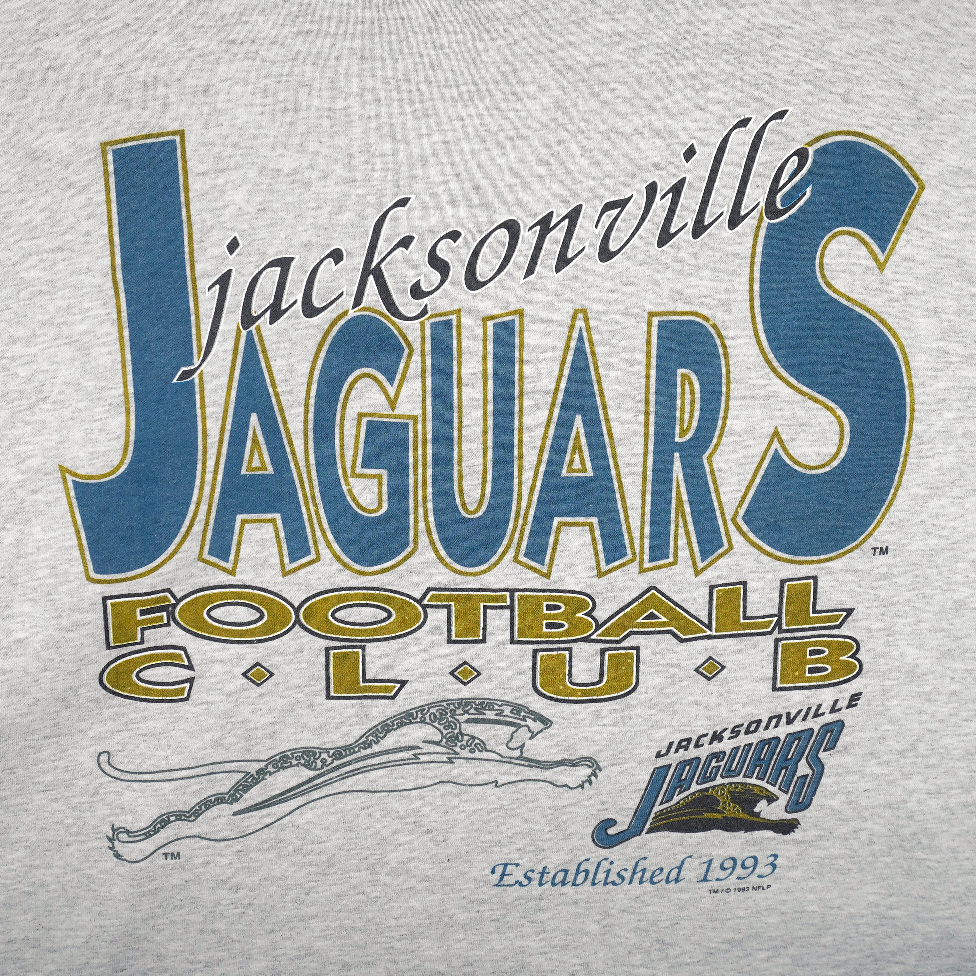 NFL (Salem) - Jacksonville Jaguars Big Spell-Out T-Shirt 1993 Large Vintage Retro Football