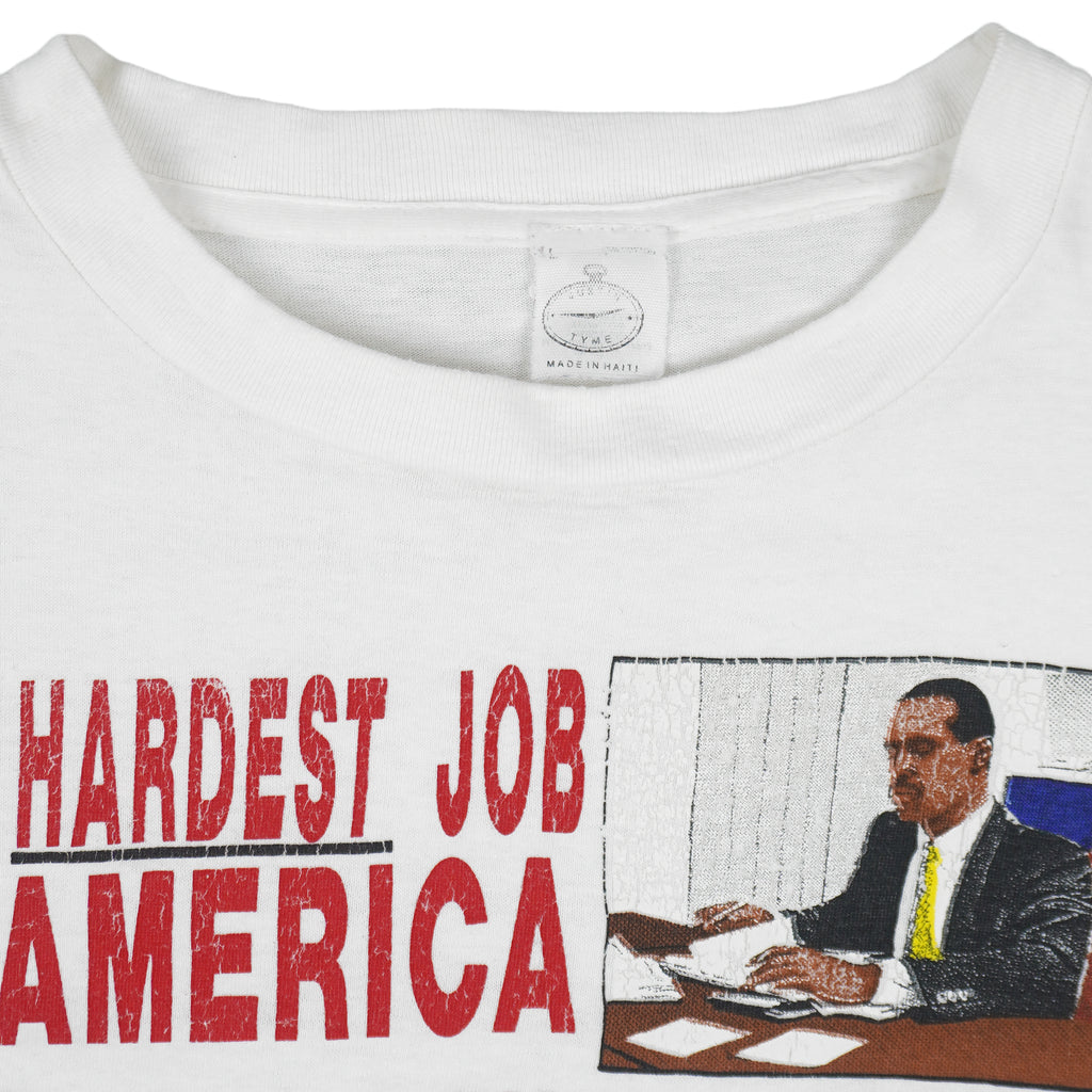 Vintage - The Hardest Job In America Is Being A Black Man T-Shirt 1990 Large Vintage Retro