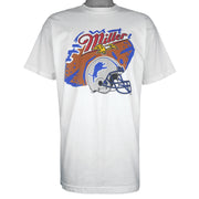 NFL - Detroit Lions x Miller Single Stitch T-Shirt 1990s X-Large Vintage Retro Football