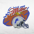 NFL - Detroit Lions x Miller Single Stitch T-Shirt 1990s X-Large Vintage Retro Football