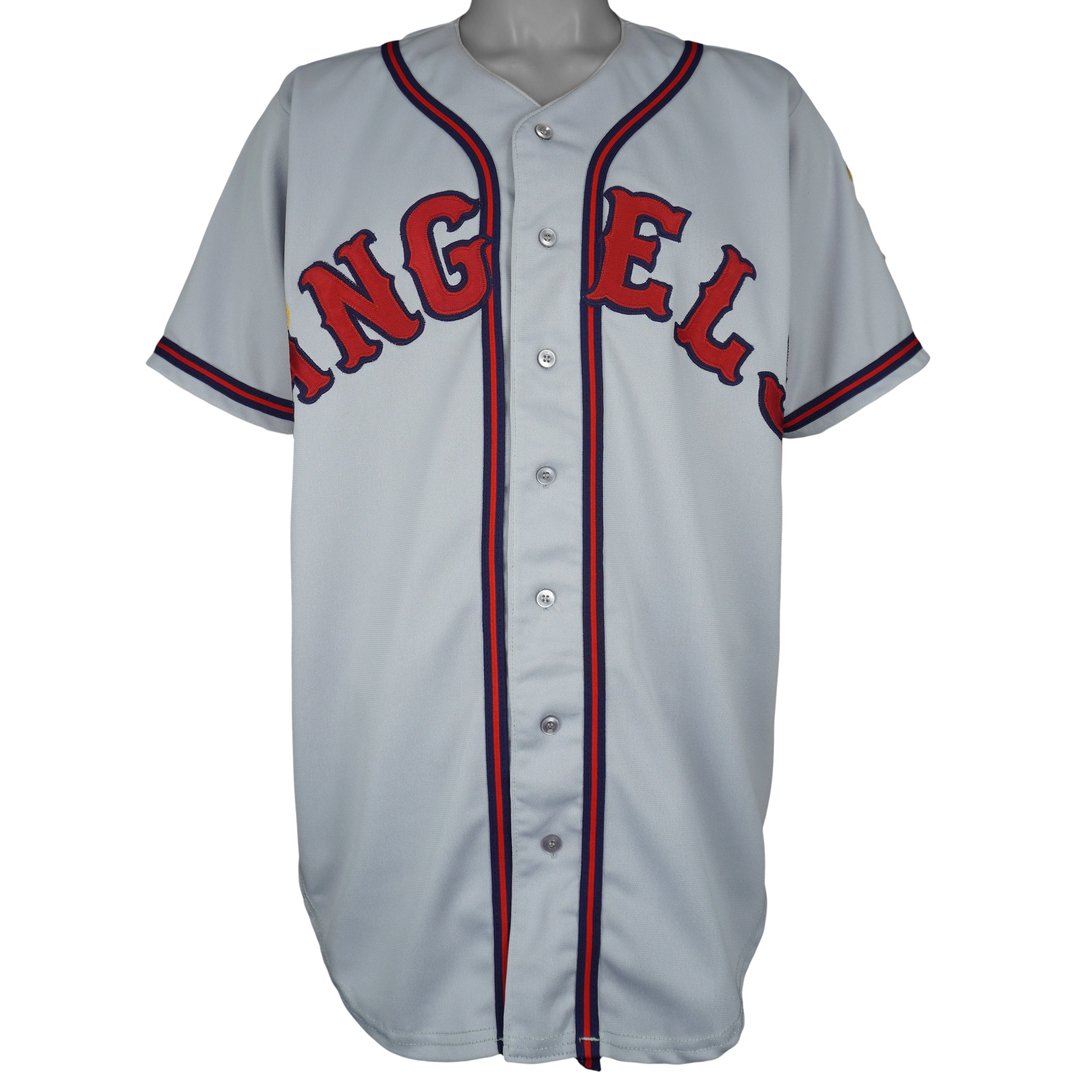 MLB (Wilson) - California Angels Efren Navarro #19 Baseball Jersey 1990s X-Large Vintage Retro Baseball