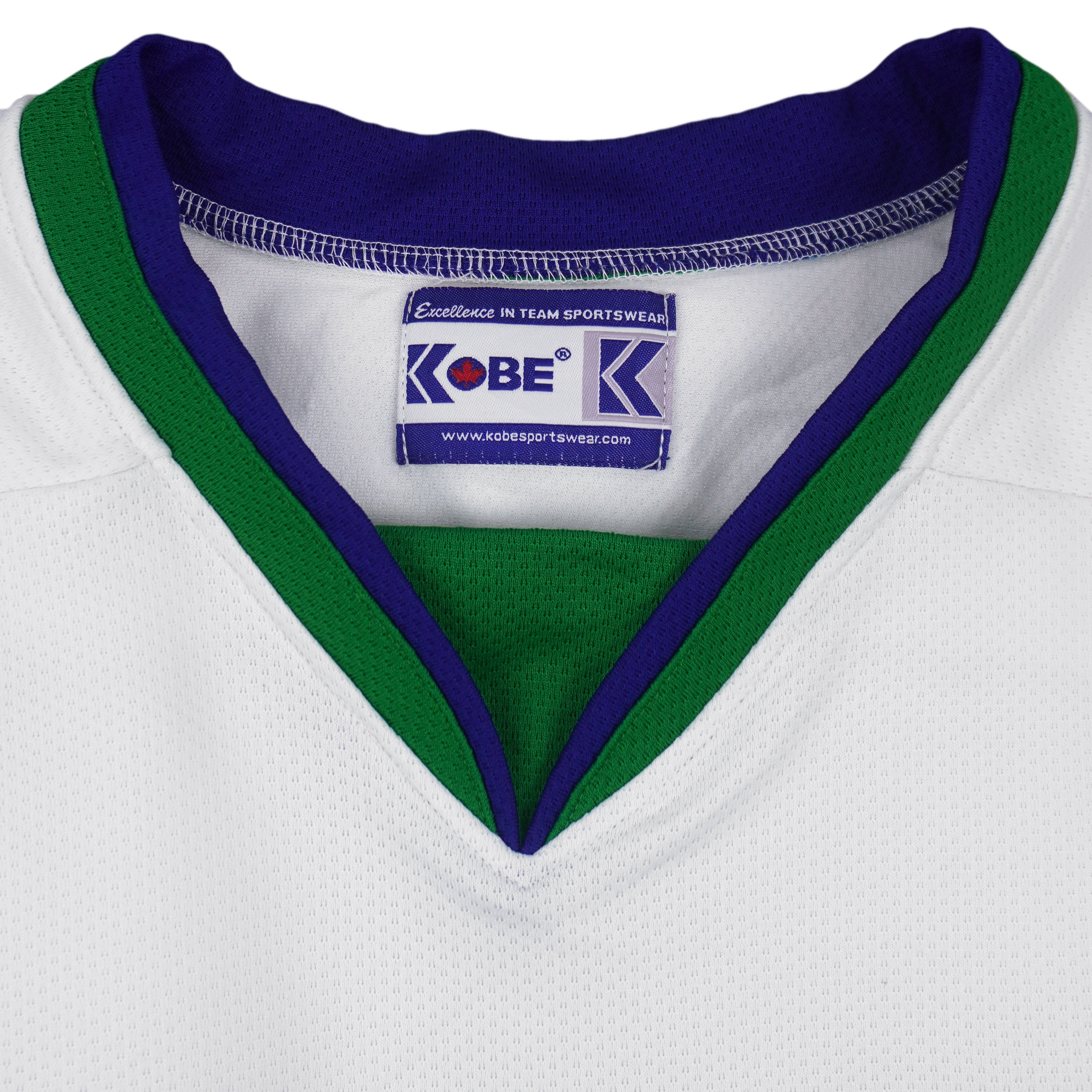 Vintage Kobe ECHL Dayton Bombers Coors Light No. 13 white striped hockey jersey