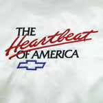 NASCAR (Horizon) - White Chevrolet The Heartbeat of America Jacket 1990s Large Vintage Retro