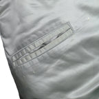 MLB (Felco) - Grey New York Yankees Satin Jacket 1990s Large Vintage Retro Baseball