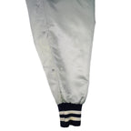 MLB (Felco) - Grey New York Yankees Satin Jacket 1990s Large Vintage Retro Baseball