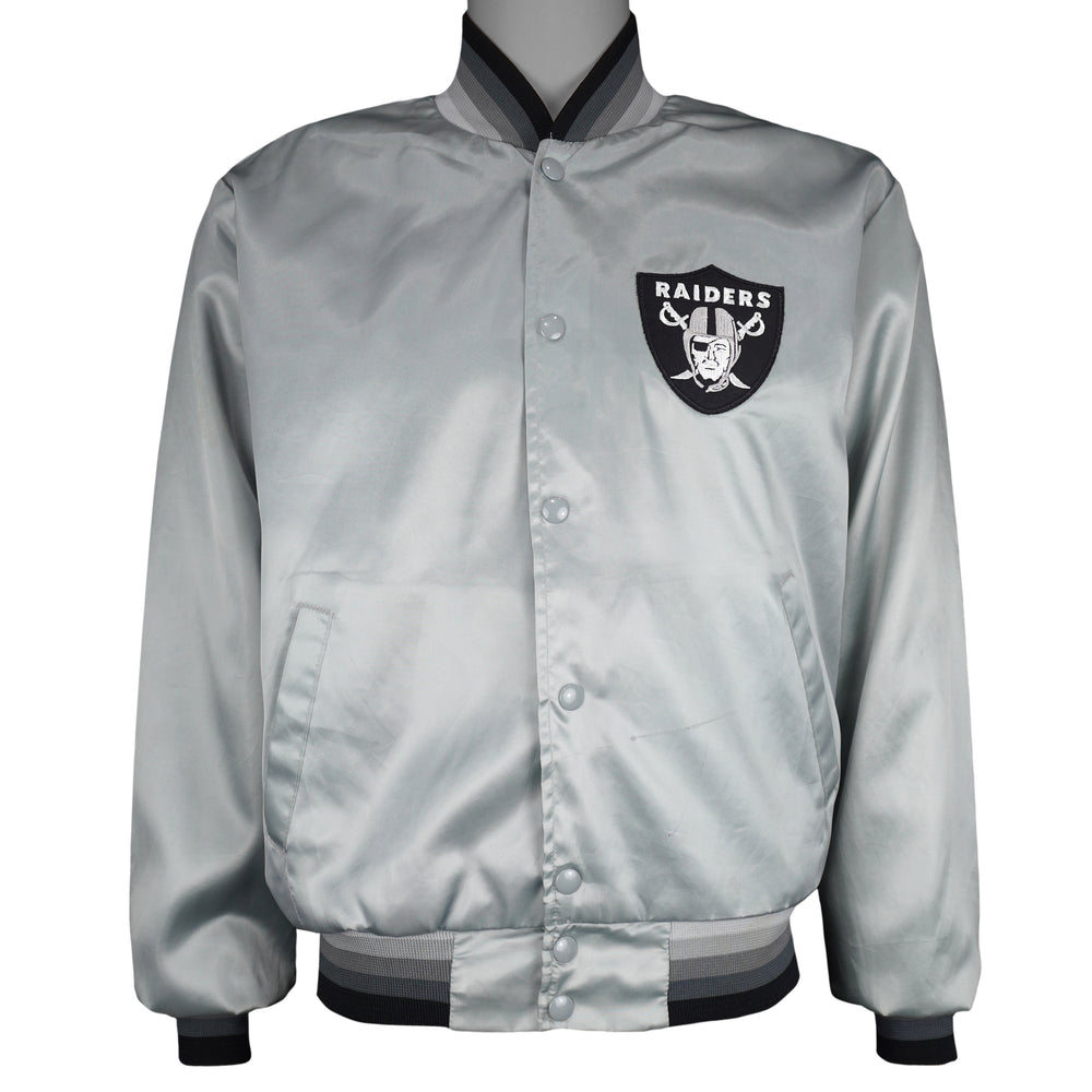 NFL (Swingster) - Los Angeles Raiders Satin Jacket 1980s Medium Vintage Retro Football