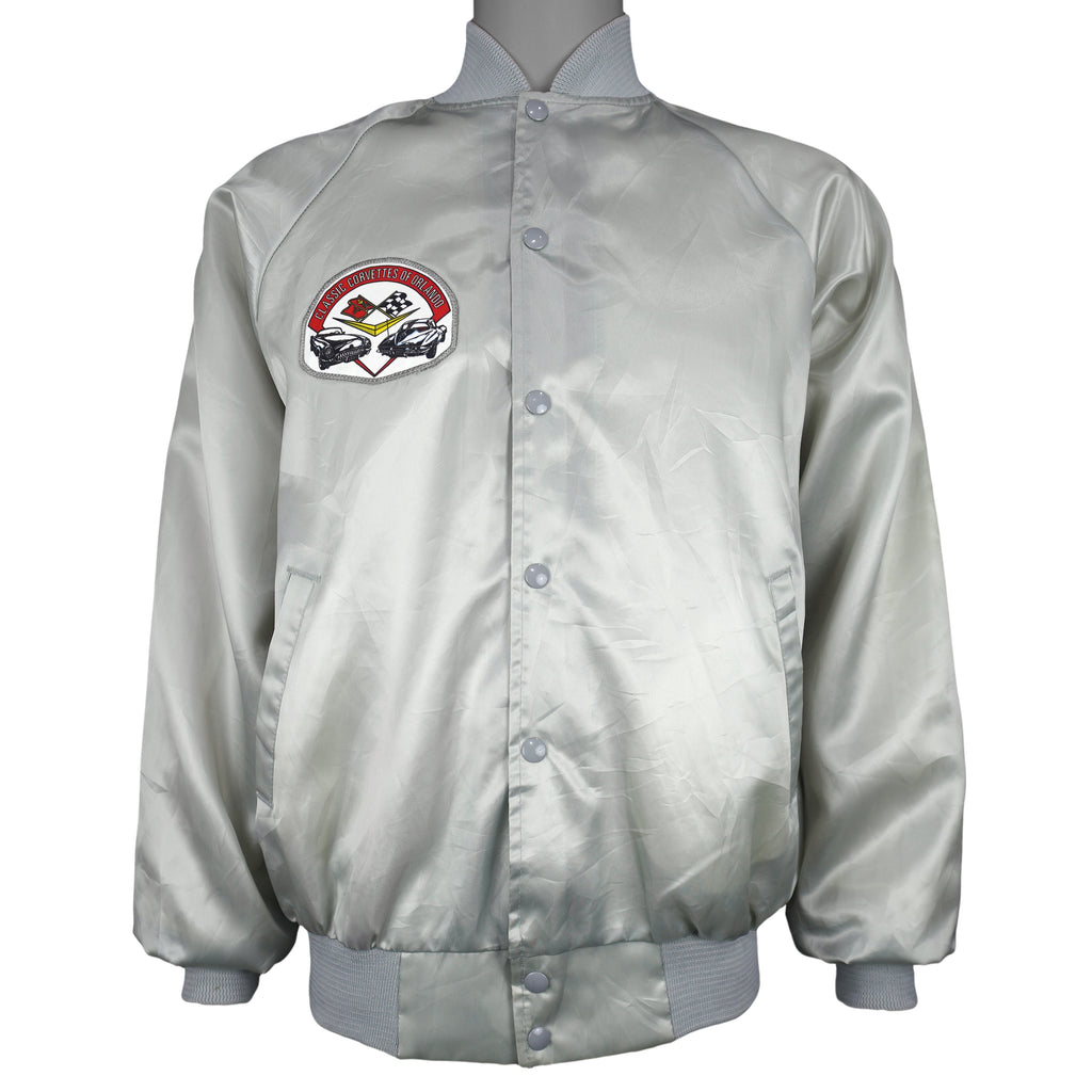 NASCAR (Auburn) - Classic Corvette Of Orlando Satin Jacket 1990s Large Vintage Retro