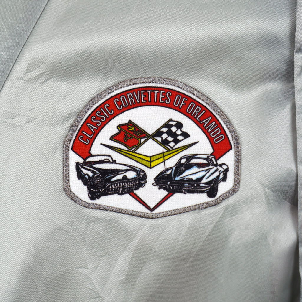 NASCAR (Auburn) - Classic Corvette Of Orlando Satin Jacket 1990s Large Vintage Retro
