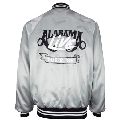 Vintage - Grey Alabama Live Tour Button-Up Satin Jacket 1988 Large