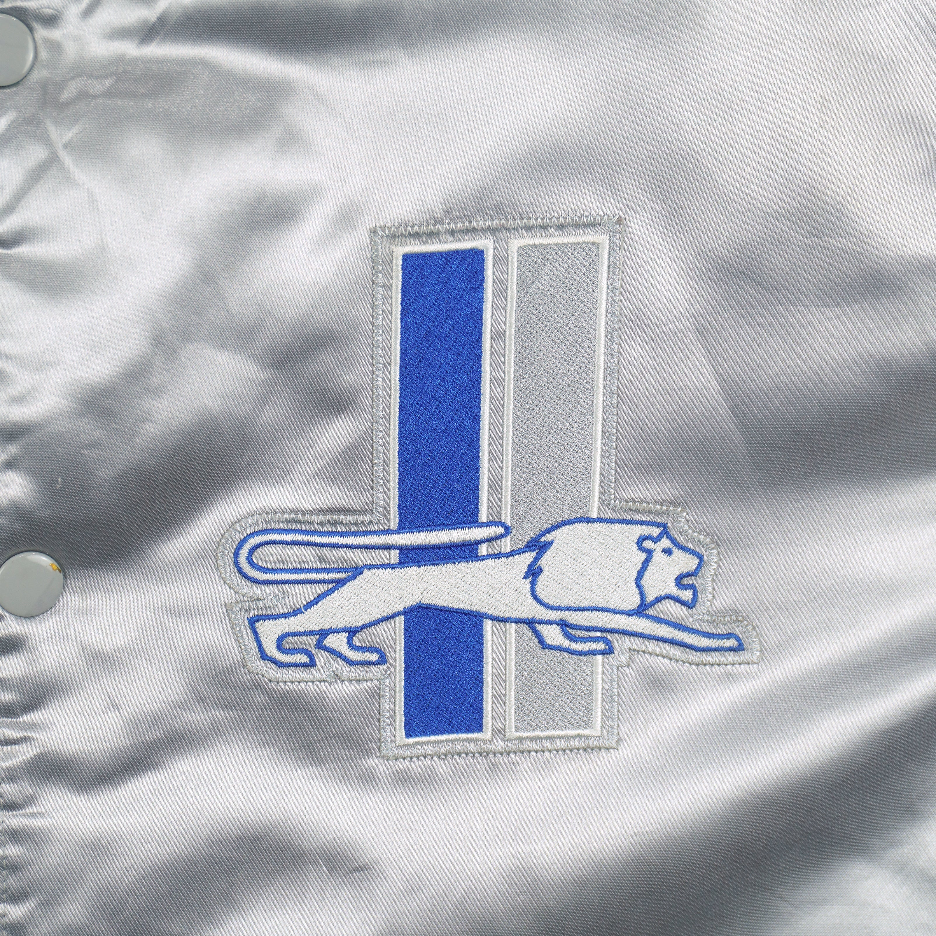 NFL (Mitchell & ness) - Detroit Lions Satin Jacket 2000s Small Vintage Retro Football