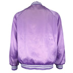 Budweiser - Purple Bud Light Satin Jacket 1990s Medium Vintage Retro