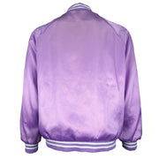 Budweiser - Purple Bud Light Satin Jacket 1990s Medium Vintage Retro