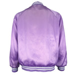 Budweiser - Purple Bud Light Satin Jacket 1990s Medium Vintage Retro