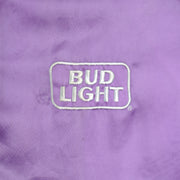 Budweiser - Purple Bud Light Satin Jacket 1990s Medium Vintage Retro