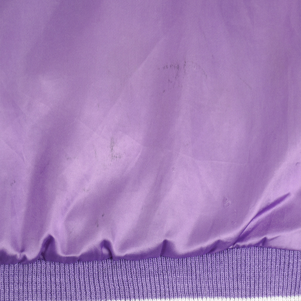 Budweiser - Purple Bud Light Satin Jacket 1990s Medium Vintage Retro