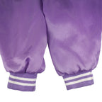 Budweiser - Purple Bud Light Satin Jacket 1990s Medium Vintage Retro