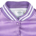 Budweiser - Purple Bud Light Satin Jacket 1990s Medium Vintage Retro