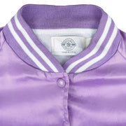 Budweiser - Purple Bud Light Satin Jacket 1990s Medium Vintage Retro