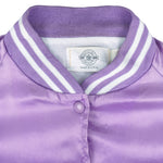 Budweiser - Purple Bud Light Satin Jacket 1990s Medium Vintage Retro