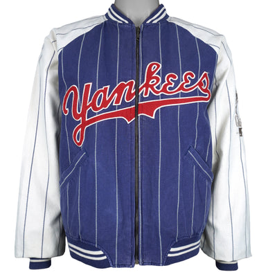 MLB (Mirage) - New York Yankees Pinstripe Reversible Jacket 1990s Large